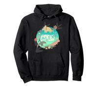 Alex - Nom de garçon Cool avec des Dinosaures colorés Sweat à Capuche