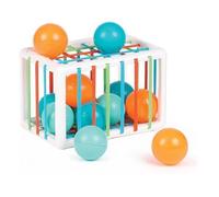 Alex & Pam - Cube de Manipulation Bébé 10 Mois+ avec 12 Balles - Jouet d’Éveil, Motricité, Logique - Sélection Française