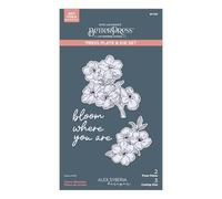 Alex Syberia Designs BetterPress Plaque et matrice de découpe Motif fleurs de cerisier