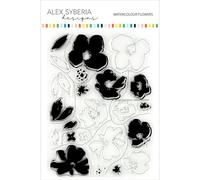Alex Syberia Designs - Ensemble de tampons à fleurs aquarelles