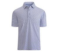 Alex Vando Polo de golf pour homme avec évacuation de l'humidité et séchage rapide, Bleu - Carré, Taille M