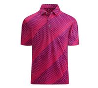 Alex Vando Polo de golf pour homme avec évacuation de l'humidité et séchage rapide, Roundrect bleu, XX-Large