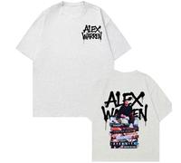 Alex Warren Retro All Album T-Shirt Décontracté en Coton À Manches Courtes Unisexe Hip-hop Tendance Homme/Femme Haut-Grey||XX_l