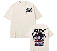 Alex Warren Retro All Album T-Shirt Décontracté en Coton À Manches Courtes Unisexe Hip-hop Tendance Homme/Femme Haut-Khaki||s