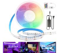 Alexa COB LED Bande WiFi RGB 2M Kit, 12V Arote RGB Ruban LED Dimmable COB LED Strip avec contrôleur et alimentation, Haute Densité 576LEDs/M, Contrôle App, Musique Sync, DIY Changement de couleur