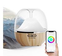 Alexa Diffuseur d'Huiles Essentielles WiFi, Ankrs 600ml Humidificateur d'air Compatible avec Alexa/Google Home, Smart Diffuseur Parfum Electrique RGB Colorées, Timer et Contrôle à Distance sur l’APP