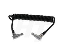 Alexa Mini caméra à angle droit 2 broches à angle droit 2 broches câble d'alimentation spiralé pour moniteur/Teradek