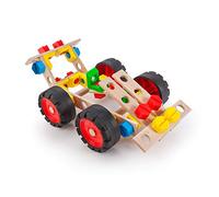 Alexander A 2154 Constructor Junior - Kit de Construction de Voiture de Course - 55 pièces - Kit d'expérimentation avec éléments en Bois et en Plastique - Jouet de Construction pour Enfants à partir