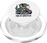 Alexander Alligator Design pour garçon Nom Alexander PopSockets PopGrip pour MagSafe