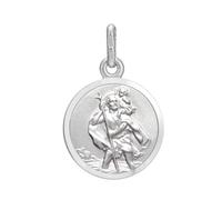 Alexander Castle Petit pendentif Saint Christophe en argent sterling 925 - 12 mm - Breloque religieuse avec boîte cadeau - Pendentif uniquement
