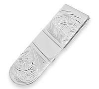 Alexander Castle Pince à billets en argent sterling 925 massif gravée pour homme avec boîte cadeau