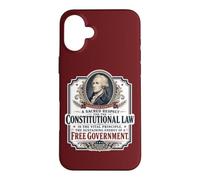 Alexander Hamilton Constitution américaine Citation Gratuite du Gouvernement Coque pour iPhone 16 Plus