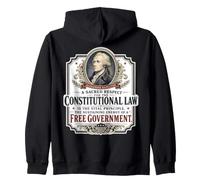 Alexander Hamilton Constitution américaine Citation Gratuite du Gouvernement Sweat à Capuche