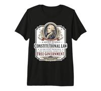Alexander Hamilton Constitution américaine Citation Gratuite du Gouvernement T-Shirt Haut de Gamme