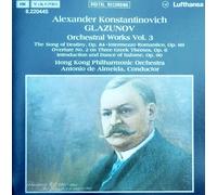 Alexander Konstantinovich Glazunov : inermezzo romantico, overture no. 2 on three greek themes, introduction and dance of salome, the song of destiny - (Almeida, Hong Kong Po) - MARCO POLO / 1986 FIRST EDITION