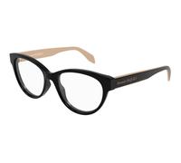 Alexander McQueen Femme Alexander McQueen AM0359O 004 Montures optiques Acétate Noir/blanc Cat Eye