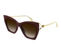 Alexander McQueen Femme Alexander McQueen AM0375S 002 Lunettes de soleil Acétate Marron Marron Cat Eye Ombré