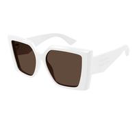 Alexander McQueen Femme Alexander McQueen AM0467S 004 Lunettes de soleil Acétate Blanc Marron Carré
