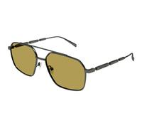 Alexander McQueen Homme Alexander McQueen AM0477S 003 Lunettes de soleil Métal Ruthénium Vert Pilote