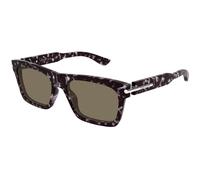 Alexander McQueen Homme Alexander McQueen AM0495S 002 Lunettes de soleil Acétate Havane Marron Carré