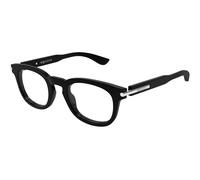 Alexander McQueen Homme Alexander McQueen AM0498O 001 Montures optiques Acétate Noir Transparent Ronde