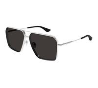 Alexander McQueen Homme Alexander McQueen AM0500S 001 Lunettes de soleil Métal Argent Gris Pilote