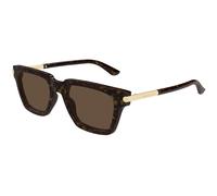 Alexander McQueen Homme Alexander McQueen AM0519S 002 Lunettes de soleil Acétate La Havane Marron Carré