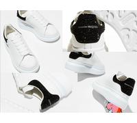 Alexander McQueen Kids Crystal Embellished Oversized Sneakers Chaussures 27