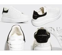 Alexander McQueen Kids Sneakers Oversize Blanc En Cristaux Swarovski 29