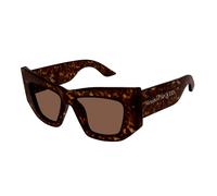 Alexander McQueen AM0448S 002, Lunettes de soleil, Papillon, Femme, Havana