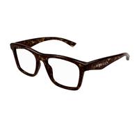Alexander McQueen Unisex Alexander McQueen AM0475O 002 Montures optiques Acétate Havane Transparent Carré