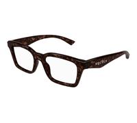 Alexander McQueen Unisex Alexander McQueen AM0476O 002 Montures optiques Acétate Havane Transparent Carré