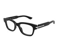Alexander McQueen Unisex Alexander McQueen AM0497O 005 Montures optiques Acétate Noir Transparent Carré