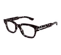 Alexander McQueen Unisex Alexander McQueen AM0497O 006 Montures optiques Acétate Havane Transparent Carré