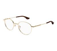 Alexander McQueen Unisex Alexander McQueen AM0502O 002 Montures optiques Métal Or Transparent Ronde