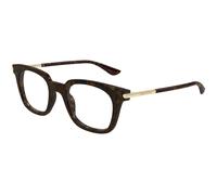 Alexander McQueen Unisex Alexander McQueen AM0521O 002 Montures optiques Acétate La Havane Transparent Carré