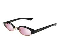Alexander McQueen Unisex Alexander McQueen AM0534S 005 Lunettes de soleil Acétate Noir Rose Ronde