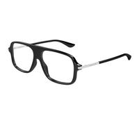 Alexander McQueen Unisex Alexander McQueen AM0555O 001 Montures optiques Acétate Noir Transparent Pilote