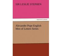 Alexander Pope English Men Of Letters Series
