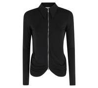 Alexander Wang - Draped Back Zip Shirt - Femme - Blouses et Chemises - Noir - Taille: 36 FR