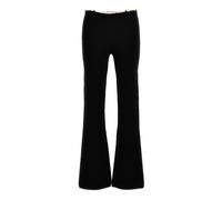 Alexander Wang - Gold Nameplate Chain Pants - Femme - Pantalons - Noir - Taille: 40 FR