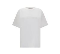 Alexander Wang - Oversized Monogram T-Shirt - Femme - Tops - Blanc - Taille: 38 FR