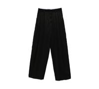 Alexander Wang - Pantalon à Taille Élastique Repliée - Femme - Pantalons - Noir - Taille: 38 FR