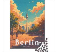 Alexanderplatz Berlin Puzzles 1000 pièces | puzzle pour les amoureux du café une activité relaxante avec un café frais un matin calme à la maison en douceur38x26cm