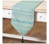 Alexandra House Living Chemin de Table Bleu 30 x 180 cm