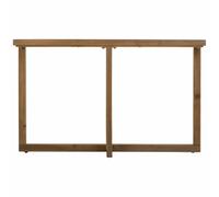 Alexandra House Living Entrée Marron Fer Bois d'épicéa Verre trempé 33 x 75 x 120 cm