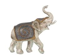 Alexandra House Living Figurine Décorative Argentée En Plastique Éléphant 12 X 24 X 23 Cm