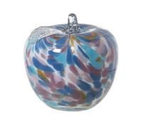 Alexandra House Living Figurine décorative Bleue Cristal Pomme 13 x 13 cm