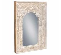 Alexandra House Living Miroir Mural crème Bois de manguier 6 x 60 x 87 cm