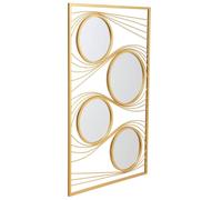 Alexandra House Living Miroir Mural Or métal Fer Miroir 2 x 96 x 61 cm
